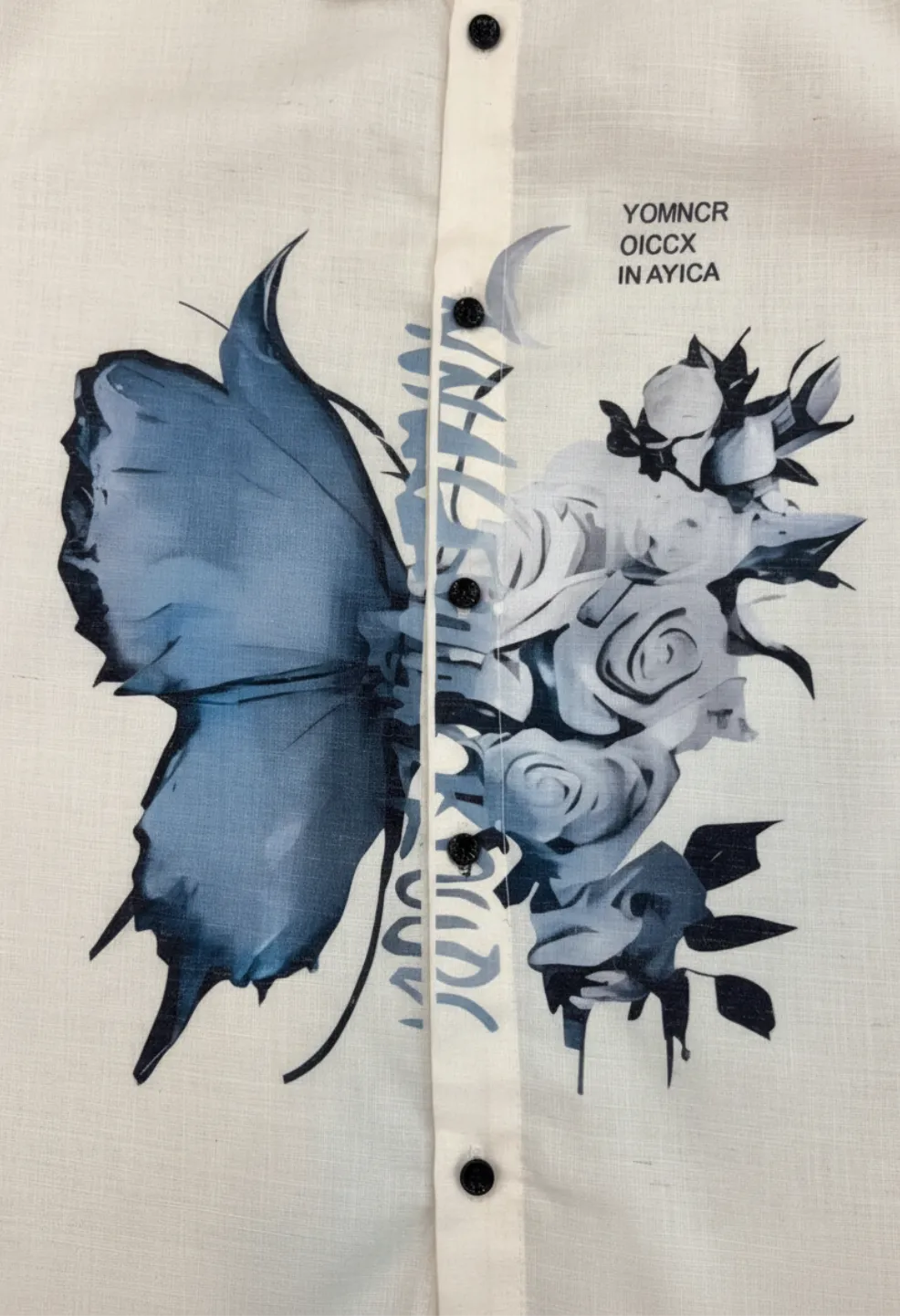 Butterfly Crest 100% Linen Shirt