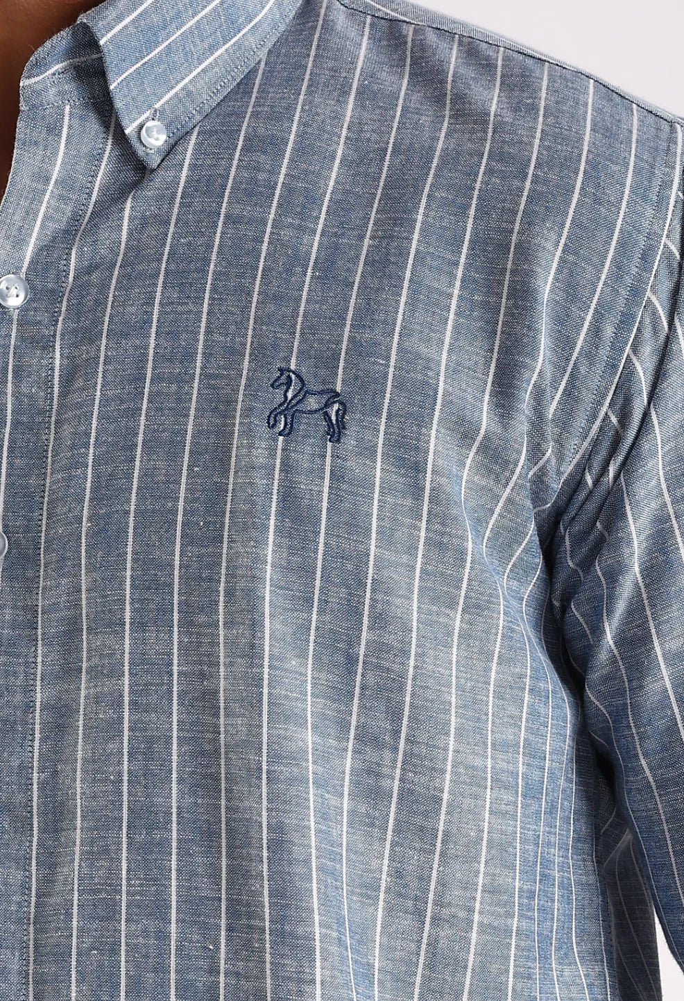 Classic Blue Linen Cotton Shirt
