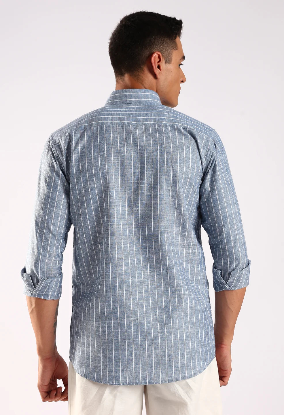 Classic Blue Linen Cotton Shirt