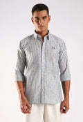 Classic Grey Linen Cotton Shirt