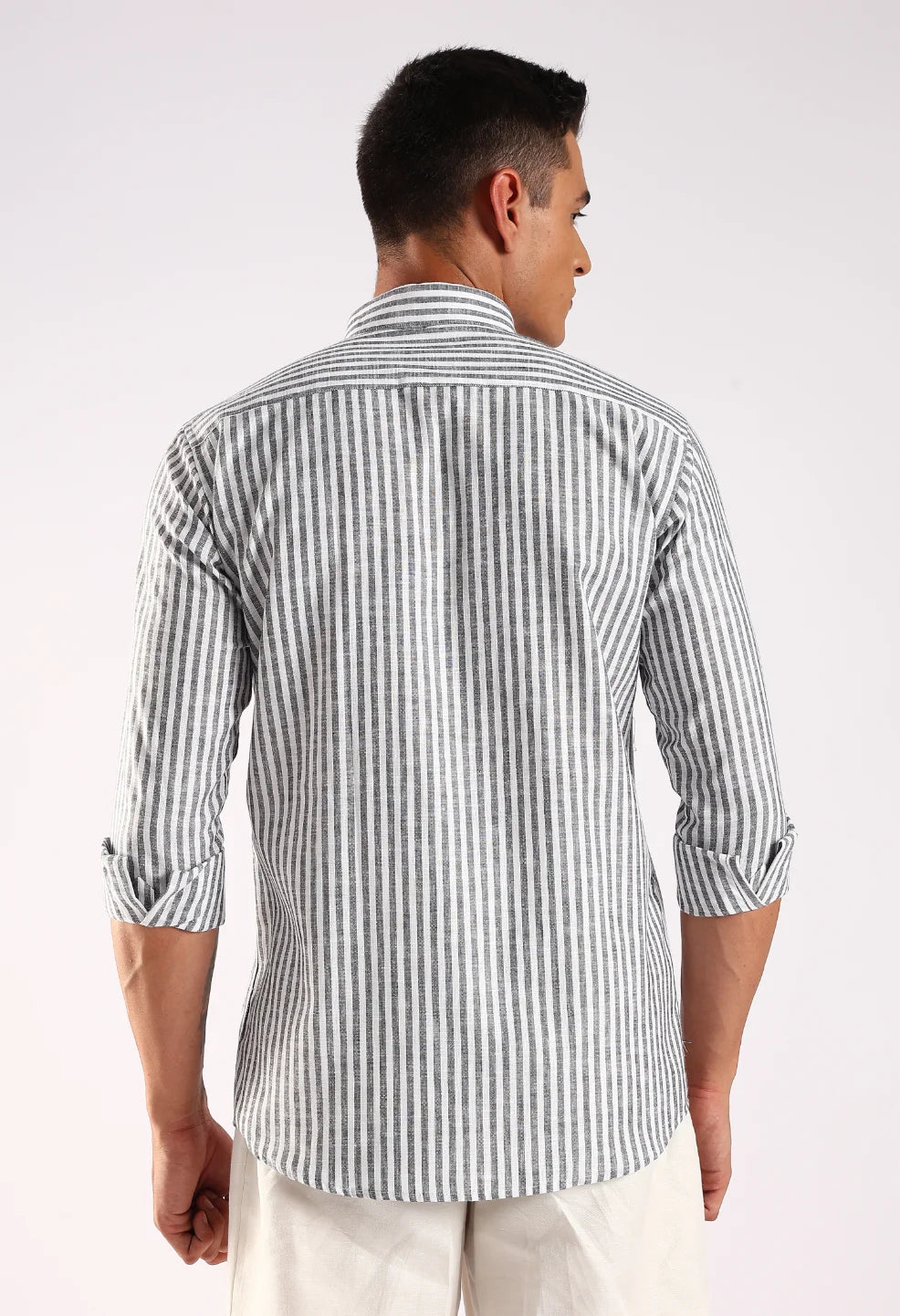 Classic Grey Linen Cotton Shirt