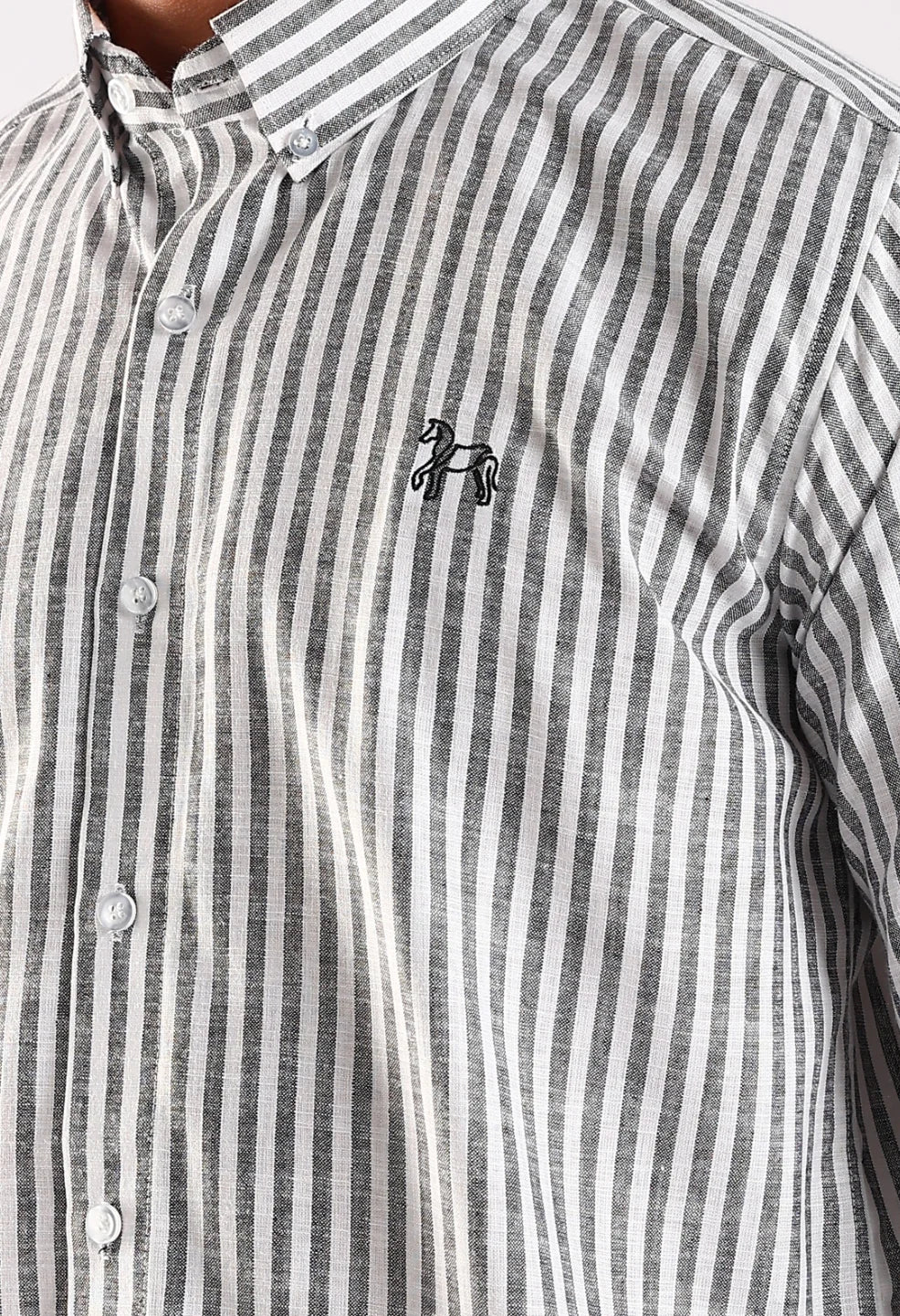 Classic Grey Linen Cotton Shirt
