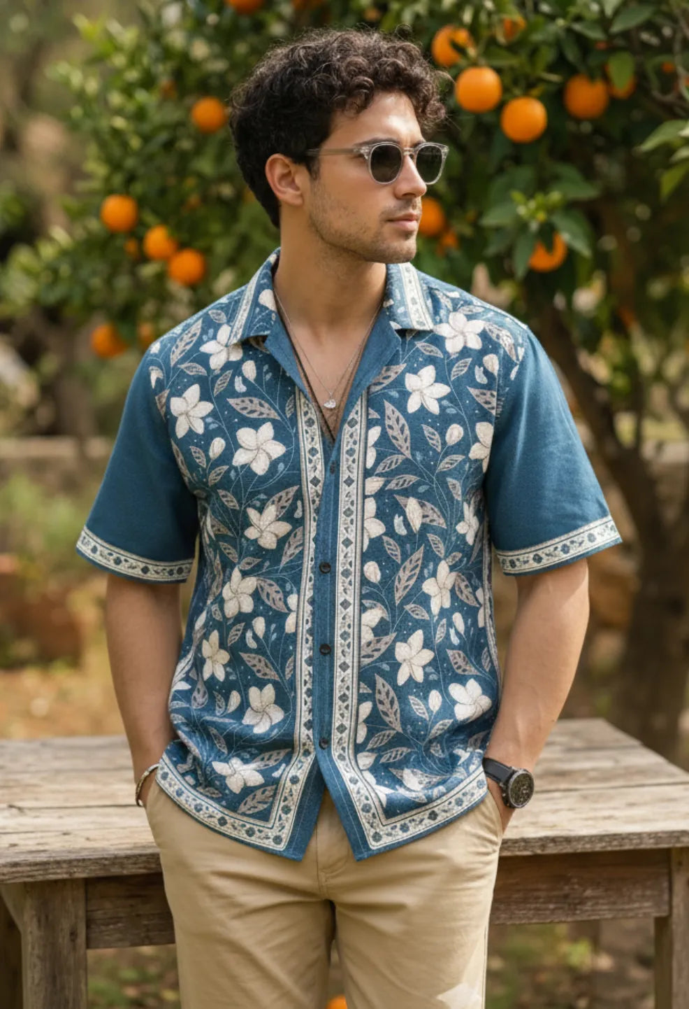 Indigo Blossom Shirt