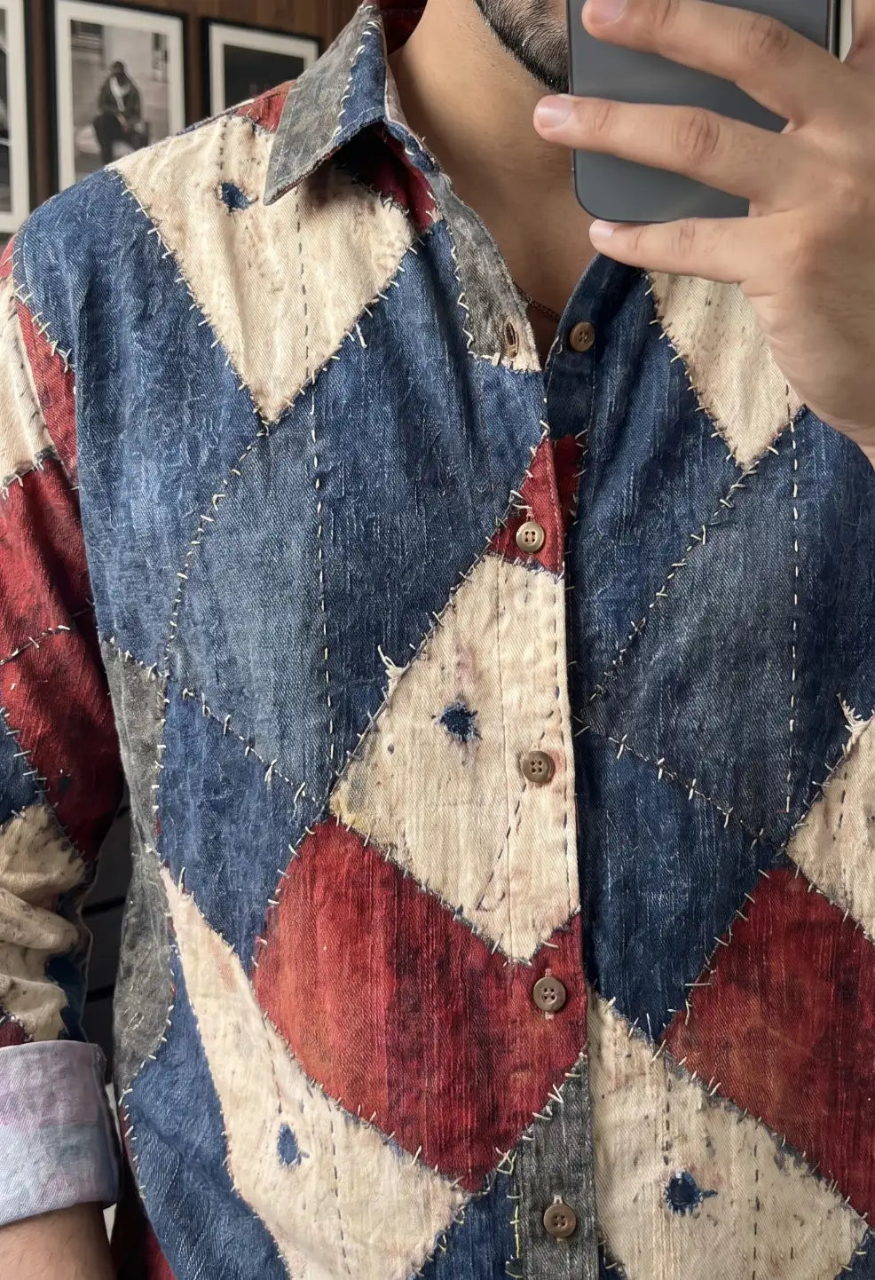 Indigo Mosaic Imported Shirt