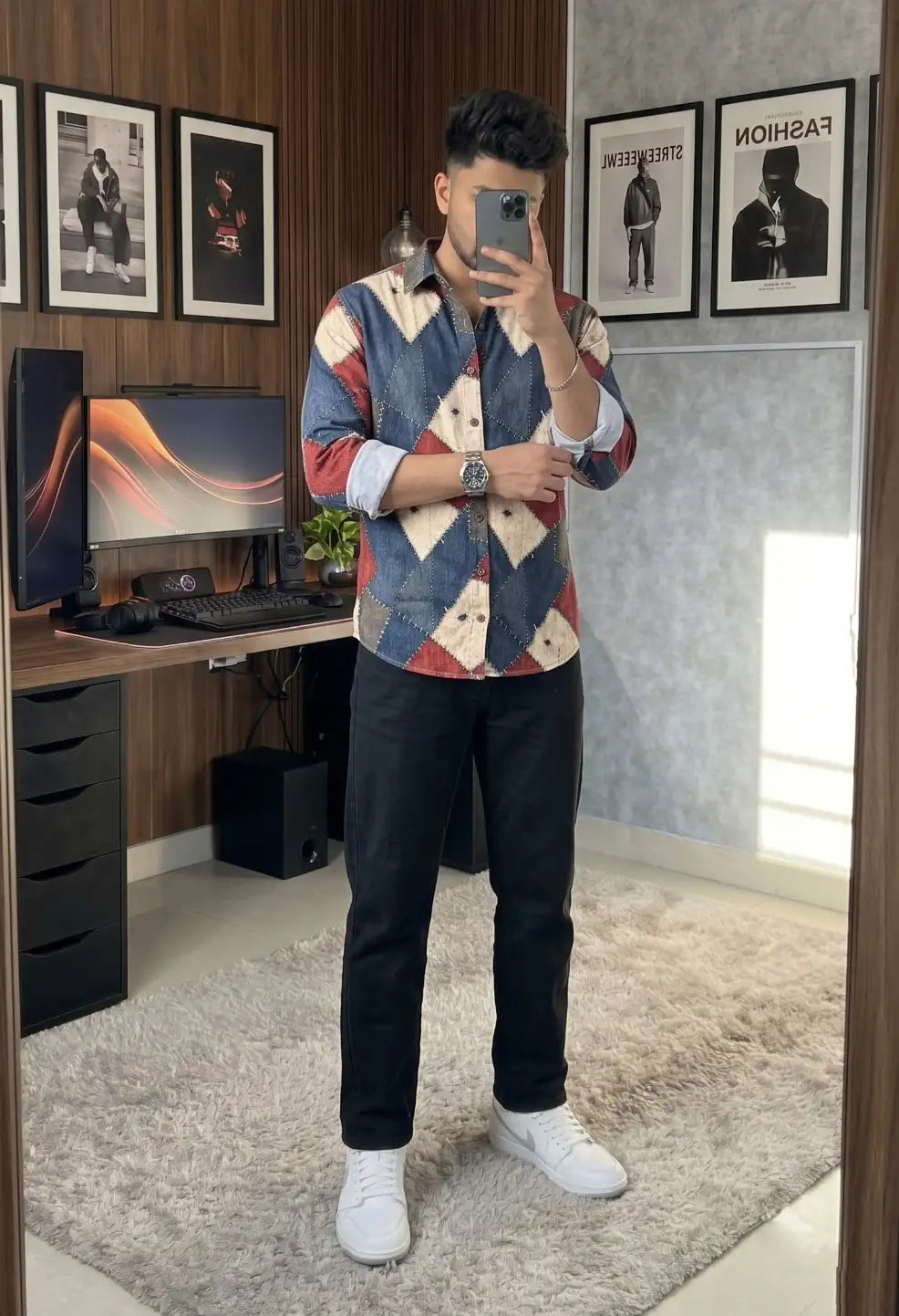 Indigo Mosaic Imported Shirt