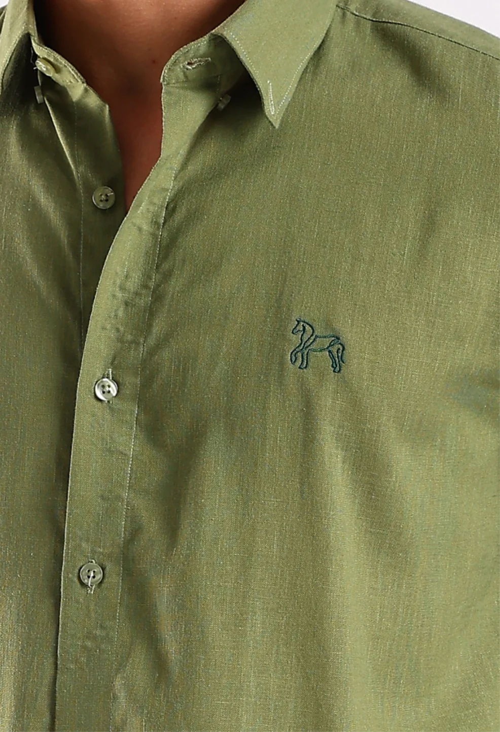 Linen Green Shirt