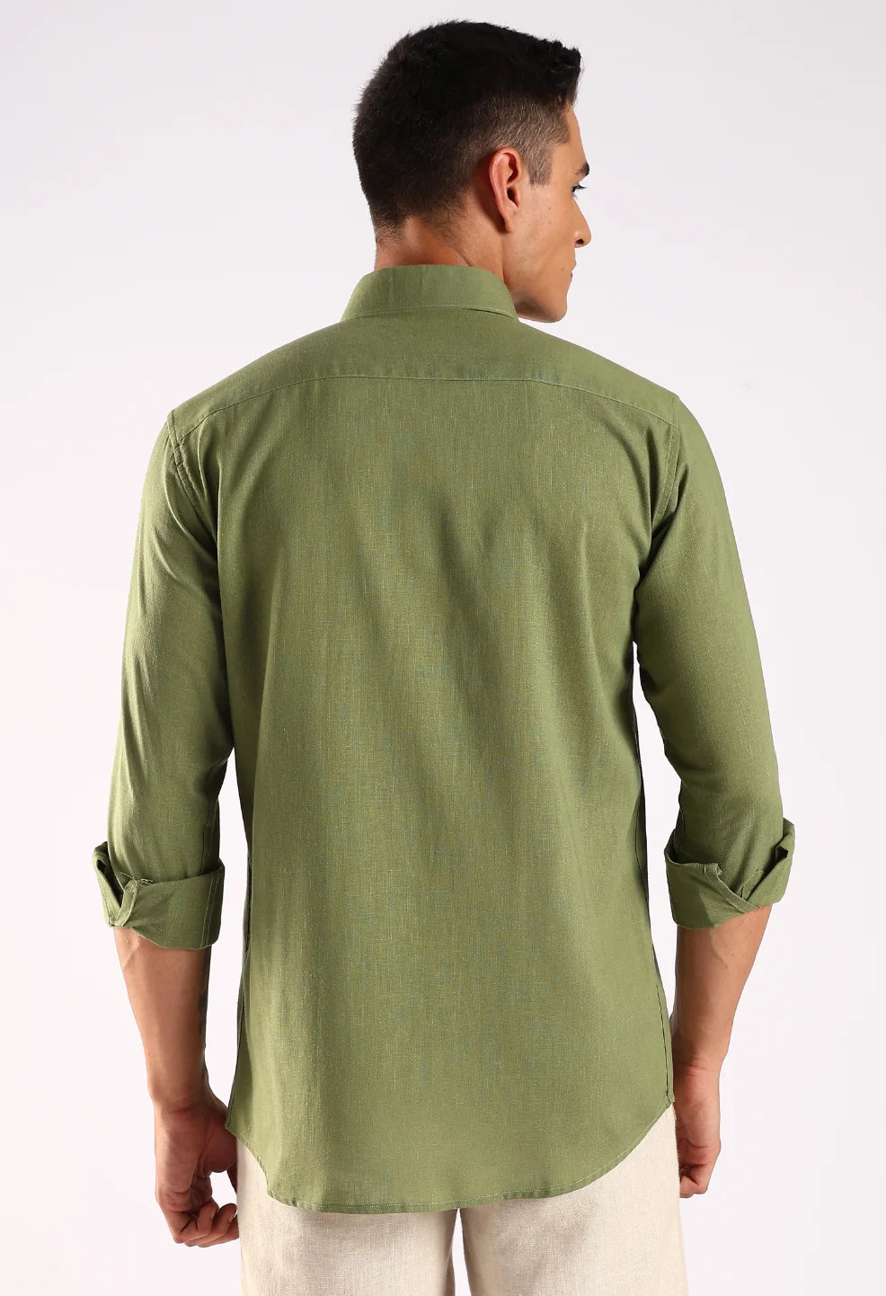 Linen Green Shirt