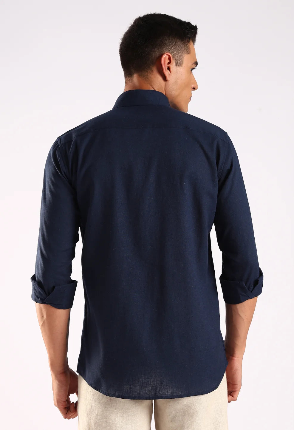 Linen Steel Blue Shirt