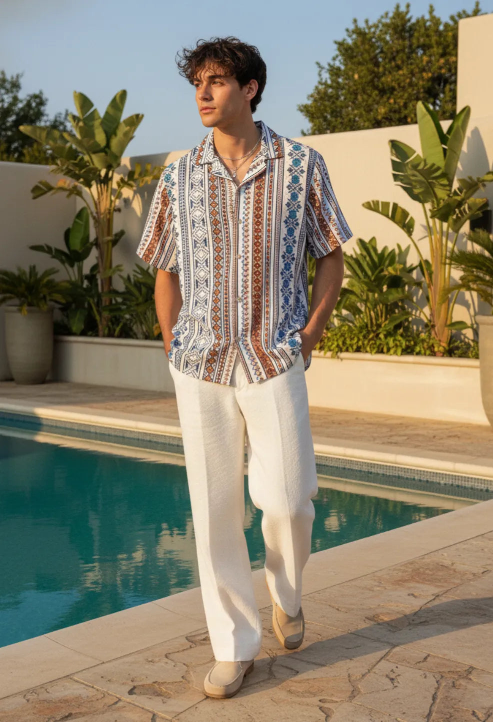 Mediterranean Drift Half Sleeves Shirt