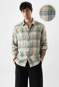 Monaco Grid 100% Linen Shirt