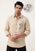 Sparrow Bloom Embroidery Peach Shirt