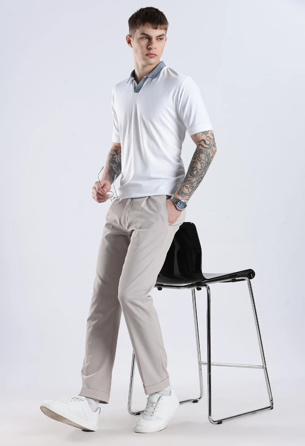 Tensile White Cotton T-Shirt