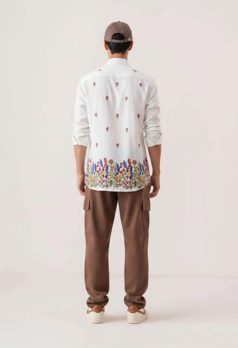 Wildflower Embroidery Pure Cotton Shirt