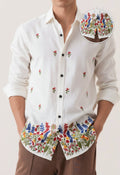 Wildflower Embroidery Pure Cotton Shirt